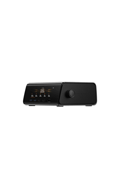 EcoFlow RAPID Pro 320W GaN Stație de încărcare desktop, cu 5 porturi, Negru