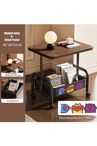 TAPIT Movable Double-Layer Coffee Table, Trolley Side Table, Living Room Sofa...