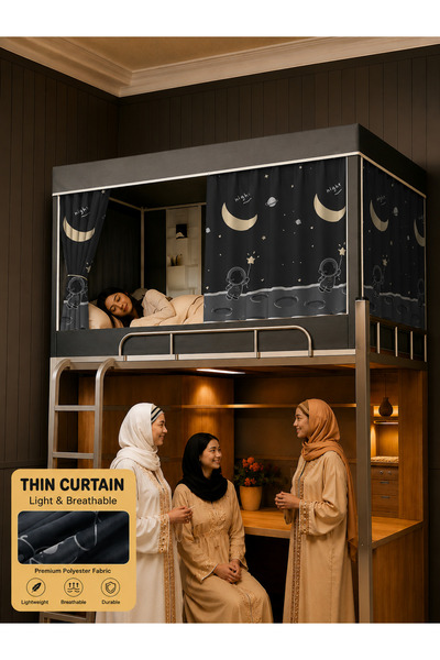 Generic A mosquito net suitable for a single bed, easy to install, keeps mosq...