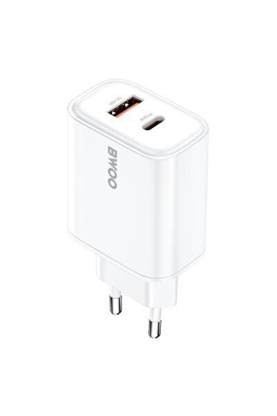 Bwoo Încărcător rapid 36W USB-C și USB-A, Adaptor de perete PD/QC - Alb