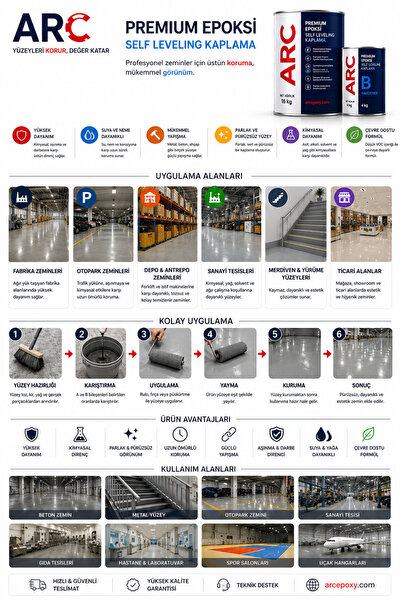 ARCMARİN KİMYA VE DENİZCİLİK HIRDAVAT Epoksi Self Leveling Zemin Teras Balkon...