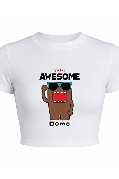 dompulerimoda Domoaweom Y2K Short Sleeve Crop