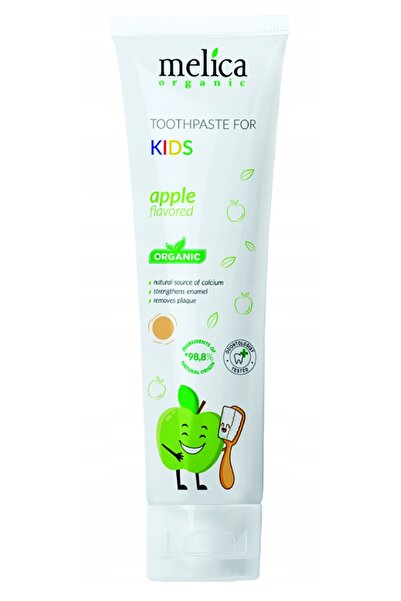 aram Melica Pastă de dinți naturală fără fluor pentru copii, cu măr, 100ml