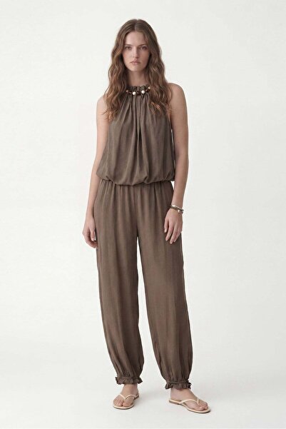 Antioch Khaki 100% Lyocell Blouse and Pants Set