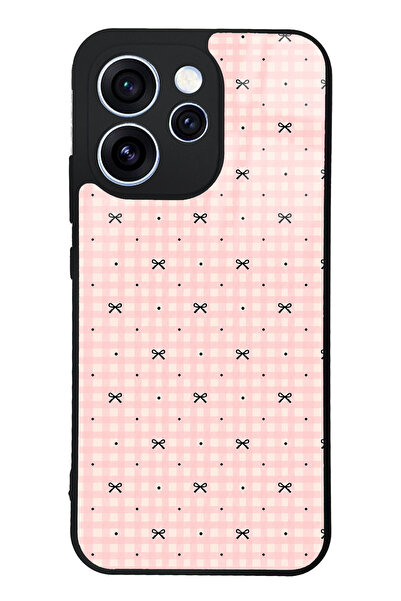 Spoyi Oppo Reno 15 Pro Pink Coquette Pattern Tasarımlı Glossy Telefon Kılıfı