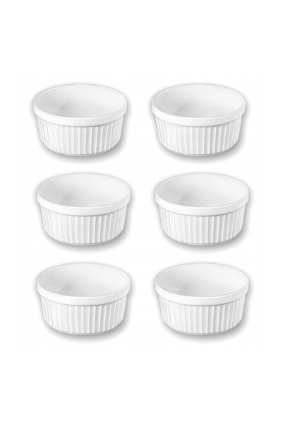 WILMAX ENGLAND Set 6 Ramekinuri pentru copt Wilmax Fine Porcelain, albe, 270 ml