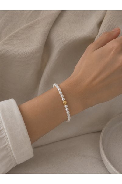 Adata Jewelry Heart Pearl Bracelet Standard Size