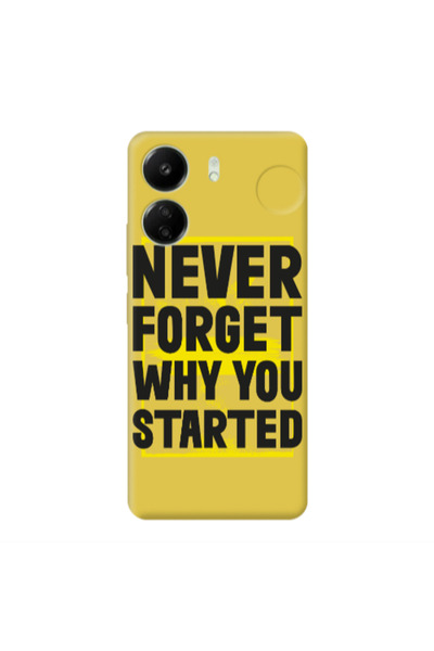 Other Xiaomi Redmi 13C Never Forget Yellow Colored Silicone TPU Θήκη