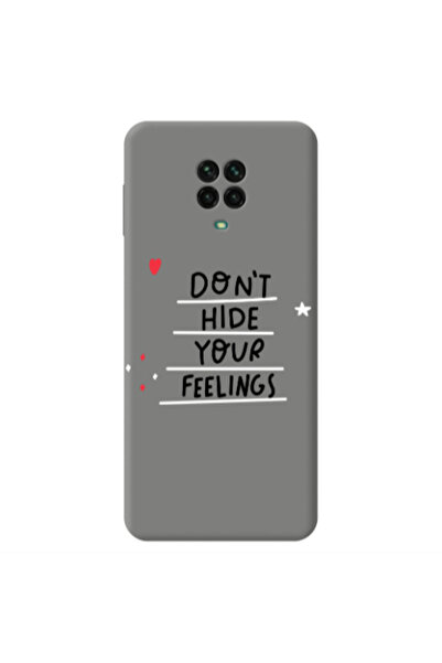 Other Xiaomi Redmi Note 9 Pro Dont Hide Your Feelings Grey Colored Silicone T...