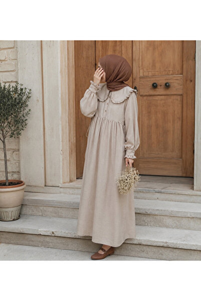 SEMİRANUR Ecem Keten Elbise