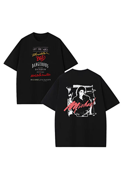STİL-X Μπλουζάκι Michael Jackson με στάμπα, Unisex, 100% βαμβακερό, Oversize