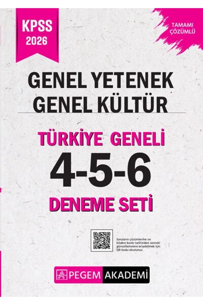 Pegem Akademi Yayıncılık Pegem 2026 KPSS Genel Yetenek Genel Kültür Türkiye G...