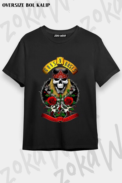 ZOKAWEAR Μπλουζάκι Unisex με Χαλαρή Εφαρμογή Guns N Roses v13 με Στάμπα