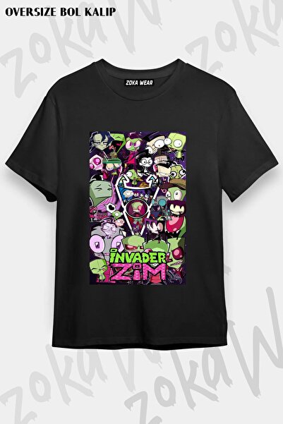 ZOKAWEAR Μπλουζάκι Unisex Loose Fit με στάμπα Invader Zim v9