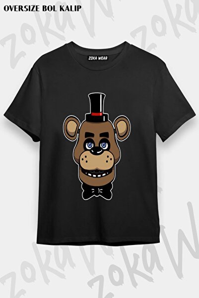 ZOKAWEAR Μπλουζάκι Unisex Loose Fit Fnaf Five Nights v17 με στάμπα