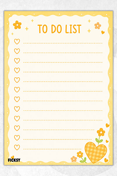 Ficksy To-Do List - A5 - 50 Pages - to Do List - Checklist - Check List - Pla...