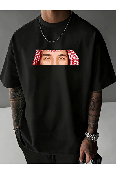 SAUDI Men and Women's 100% Cotton T-Shirt - Oversized Crew Neck Short Sleeve ...
