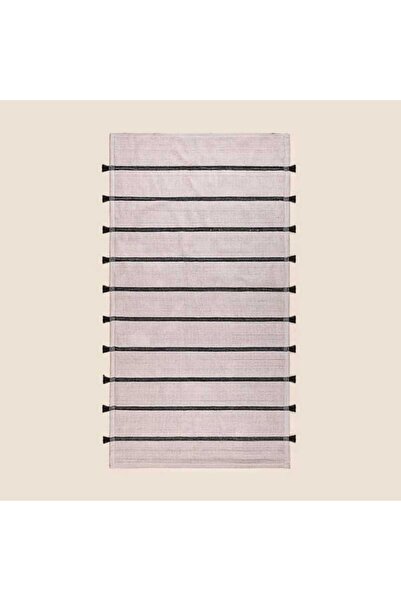 Evidea Soft Riegel Yolluk - Ekru / Siyah - 80x150 cm