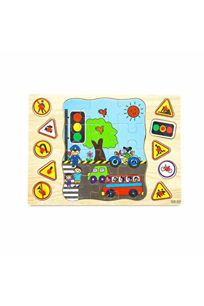 abnturk Trafik İşaretlerini ve Trafik Kurallarını Öğreniyorum Puzzle Eğitici ...