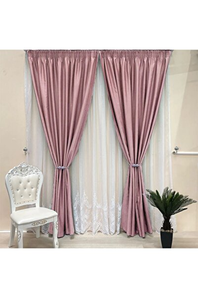 ArasyaHome Draperie Ibiza cu Textura Groasa 90% Blackout Roz