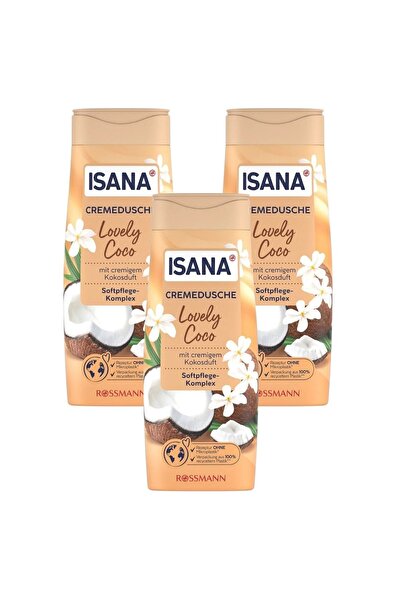ISANA Duş Jeli Lovely Coco Kremsi 300 ml (3 Adet)