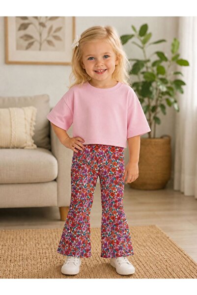 pepe kids KIZ ÇOCUK ÇİÇEKLİ İSPANYOL PANTOLON