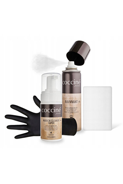 Coccine Kit de curatare din nubuc, Coccine, 3 in 1, 100 ml, 250 ml, spuma de ...