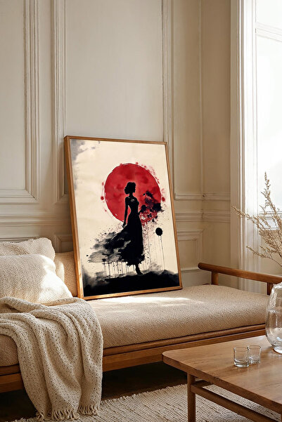 Dekorsiahome Tek Parça Ahşap Çerçeveli Tablo TK3862