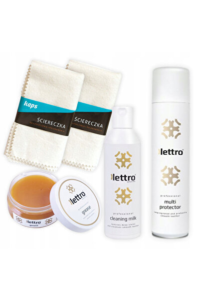 Lettro Kit de ingrijire si curatare a incaltamintei din piele, Lettro, lapte ...