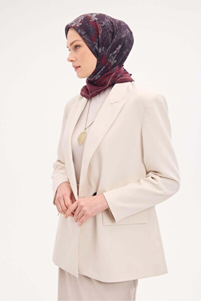 Silk Home Tencel Monare Scarf Shawl Pattern Burgundy 90X90