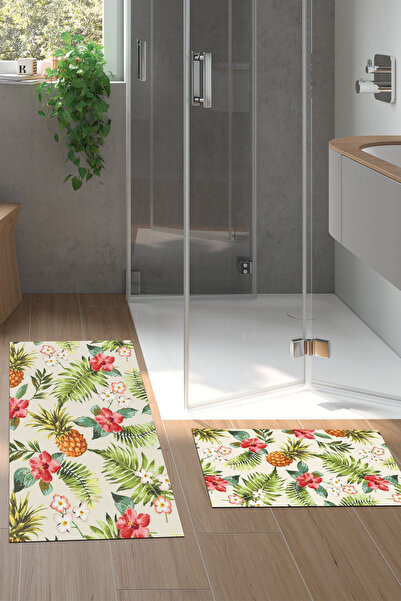 ALANUR Non-Slip, Washable, Digitally Printed 2-Piece Toilet Seat Set |   Rect...
