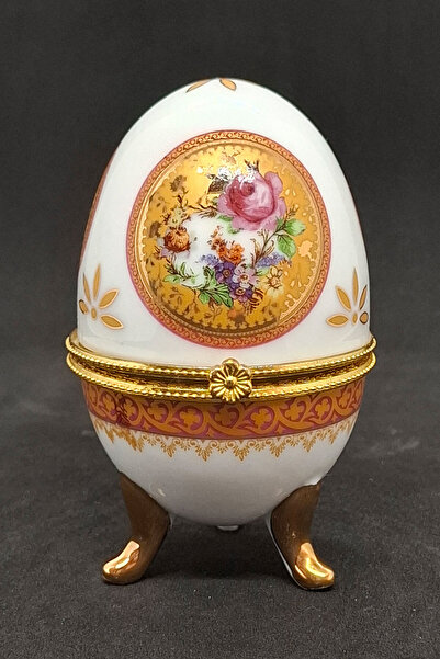 ABBETC Faberge Tarzı Yumurta Formlu Mücevher Kutusu 9 cm