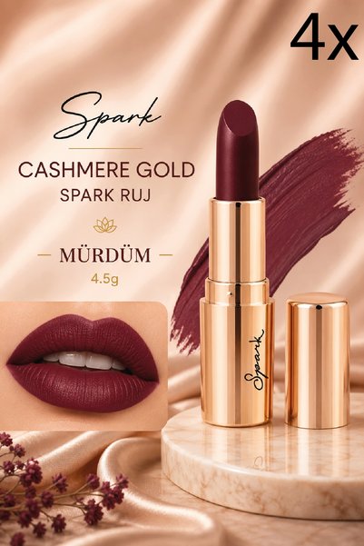Huncalife Ruj - Cashmere Gold Spark Mürdüm 4,5 g 4 Adet