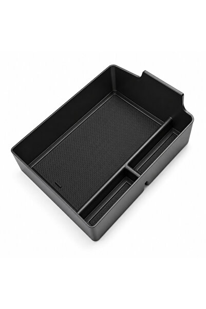 Alayjah For Jetour Traveler T2 Car Center Console Organizer Armrest Storage Box Durable Abs Console Tray Extra Storage Space Black Color