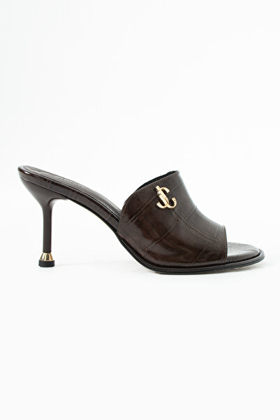 Sira Official Nola Brown Heeled Slippers