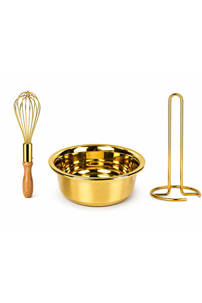 wei Set Bol auriu + tel auriu + suport prosop auriu