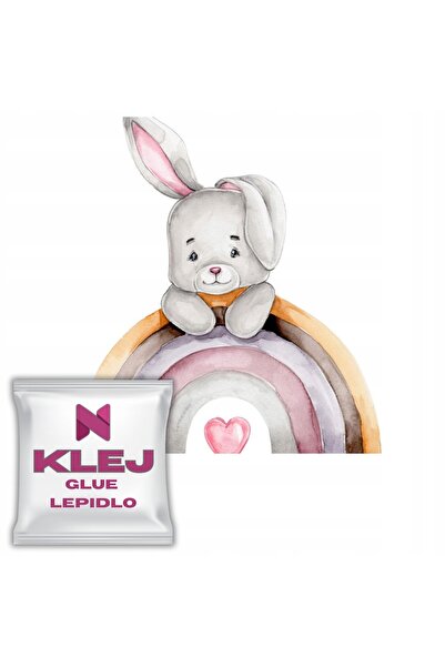 Naklejkomania Fototapet Pentru Copii Iepuri Curcubeu Decoratiune De Perete 24...