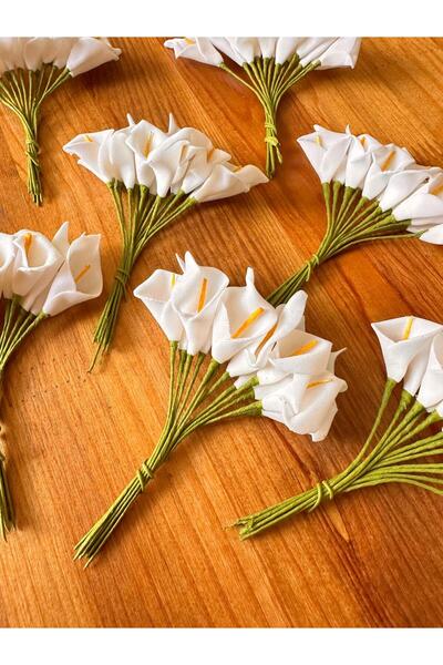 Kara Art Artificial Calla Lily - 2 Bunches (24 Pieces) Gift Engagement Promis...