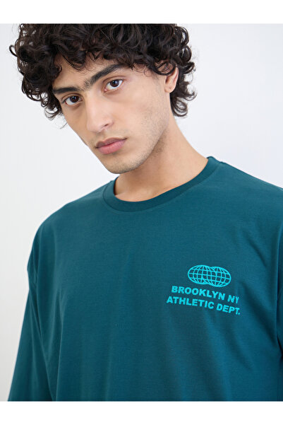 Styli Men Graphic Print Oversized Jersey T-Shirt