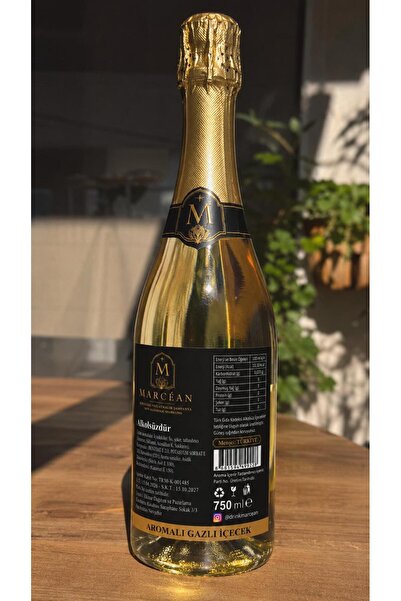 Marcean MARCÉAN Premium Alkolsüz Patlatmalık Şampanya 750 ml | Doğum Günü, Ba...