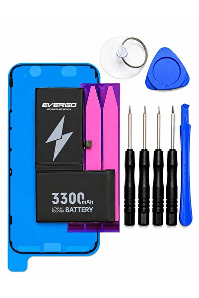 evergo İPHONE X BATARYA 3300mAh YÜKSEK KAPASİTE ÜSTÜN GÜÇLENDİRİLMİŞ BATARYA