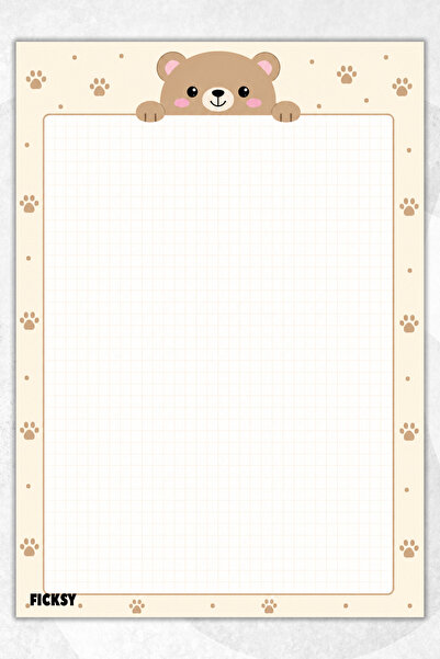 Ficksy A4 Notepad Checkered Notebook - 50 Sheets - Memopad - Notepad - Notepa...