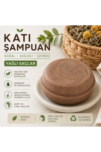 ANYSİA NATURAL Solid Shampoo with Shea Butter, Cocoa, and Turkish Coffee