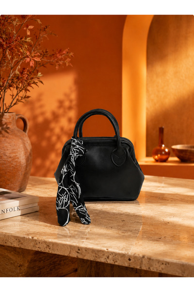 Arenmc store Women's Hand and Shoulder Bag with Scarf Detail, Stylish Bag for...