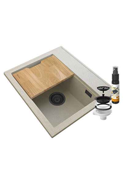Granitan Set chiuveta bucatarie si spray, Granitan, Granit, Bej