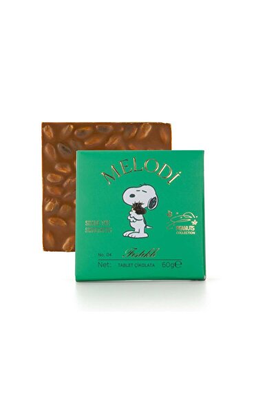 Melodi Çikolata Peanuts Collection Fıstıklı Sütlü Çikolata Tablet 60g