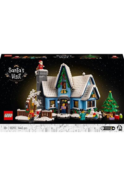LEGO مجموعة مكعبات بناء ICONS Santa’s Visit 10293 (1,445 قطعة)