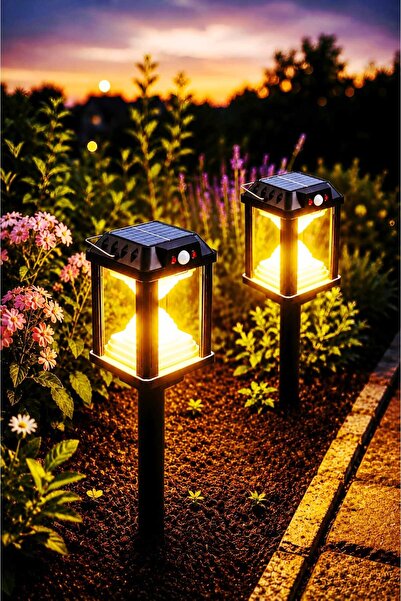 Kyrotech 2 Adet Dış Mekan Solar Bahçe Lambası 55 CM Kazıklı, Hareket Sensörlü...