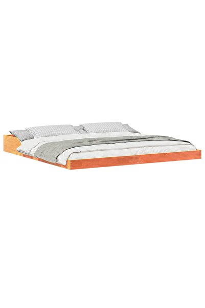 vidaxl Cadru de pat Maroniu cerat 180 x 200 cm Lemn de pin masiv