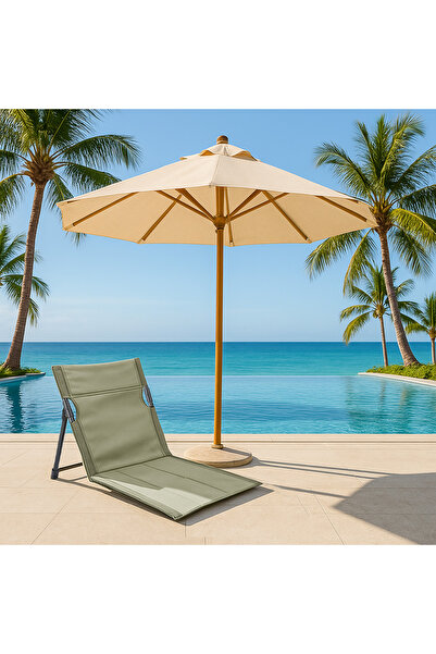 HI-FINE Lightweight Foldable Beach Camping Chair, Waterproof Portable Floor Lounge Seat with Storage Bag for Outdoor Travel, Army Green / Black / Beige 3 Colors